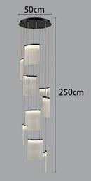 Axyaa Modern Staircase Chandeliers LED Pendant Light for Living Room Decor