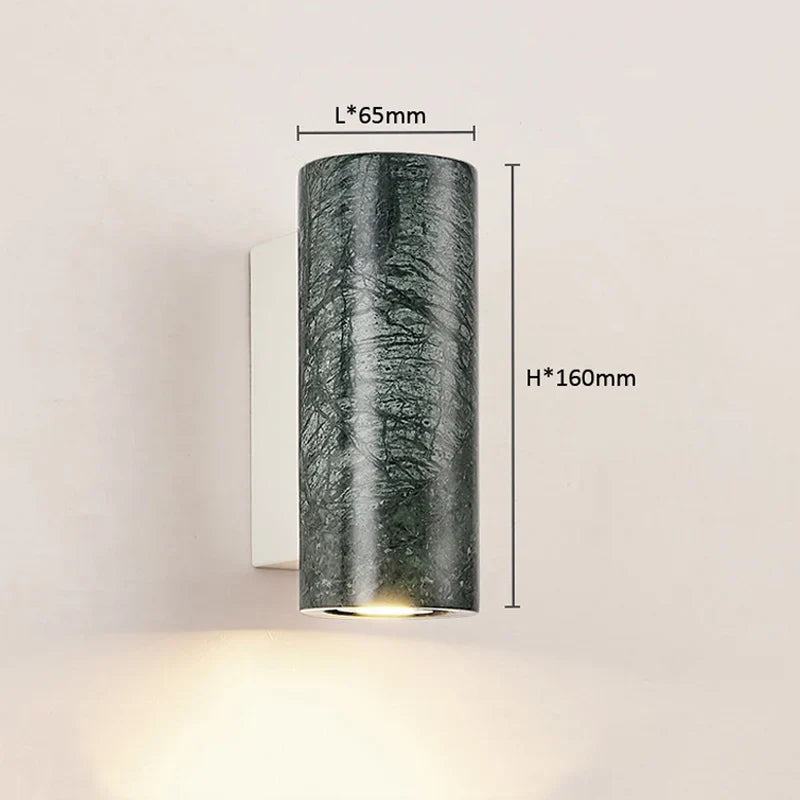 Axyaa White Marble LED Wall Lamps - Nordic Minimalist Design for Modern Living Spaces