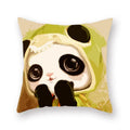 Axyaa Animal Print Pillow Cover - 45x45cm Square Polyester Decorative Cushion