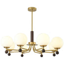 Axyaa Vintage Glass Globe Chandelier: Mid Century Modern Pendant Lamp for Kitchen Island and Restaurant