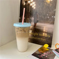 Axyaa Kawaii Tumbler with Straw Lid - Reusable BPA-Free Drinking Bottle