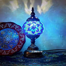 Axyaa Vintage Turkish Mosaic Table Lamp Handcrafted Glass Night Light