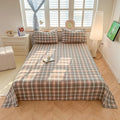 Axyaa Solid Color Lattice Yarn-Dyed Sheets - Soft and Skin-Friendly