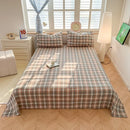 Axyaa Solid Color Lattice Yarn-Dyed Sheets - Soft and Skin-Friendly
