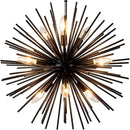 Axyaa Modern Black Sputnik Chandelier, 9-Light Starburst Ceiling Light