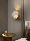 Axyaa Golden Crystal Glass Stainless Steel Wall Lamp for Modern Interior Lighting