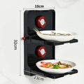 Axyaa Foldable 2-Layer Food Prep Rack, Wall-Mounted Kitchen Storage Tray