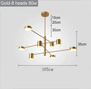 Axyaa LED Minimalist Chandelier Kitchen Island Lamp Living Room Luxury Lighting