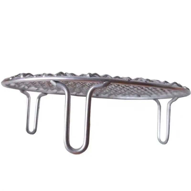 Axya 304 Stainless Steel High Round BBQ Grill Net with Foot, Outdoor Mesh