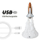 Axyaa Space Shuttle Rocket LED Night Light: USB Rechargeable Mood Lamp