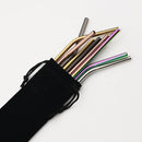 Axyaa Stainless Steel Straw Set - Mixed Colors, Reusable Drinking Straws