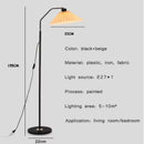 Axyaa Pleated Lampshade Floor Lamp: Nordic Sofa Vertical Lamp for Living Room, Bedroom, and Book Reading