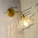 Axyaa Nordic Modern LED Wall Lights Copper Glass Pull Chain Switch Home Decor