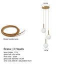 Axyaa Nordic Glass Pendant Lamp: Modern Bean Hanging Light for Home, Bar, Bedroom