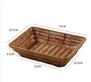 Axyaa Woven Tray Bread Dim Sum Dried Fruit Candy Snack Storage Basket