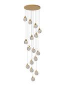 Axyaa Crystal Chandelier: Luxury LED Pendant Lighting for Staircase and Villa Loft