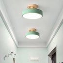 Axyaa Wooden Round Ceiling Light for Home, Bedroom, Bathroom & More