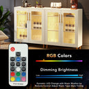 Axyaa LED Sideboard Buffet Cabinet with Acrylic Doors
