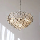 Axyaa Modern Glass LED Chandelier: Elegant Lighting for Living, Dining, Bedroom & Study
