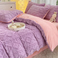 Axyaa Taffeta Velvet Duvet Cover, Cozy Fleece Plush Blanket, 150x200cm Warm Winter Bedding