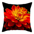 Axyaa Flower Printed Pillow Case - Decorative Polyester Cushion Cover - 45x45cm