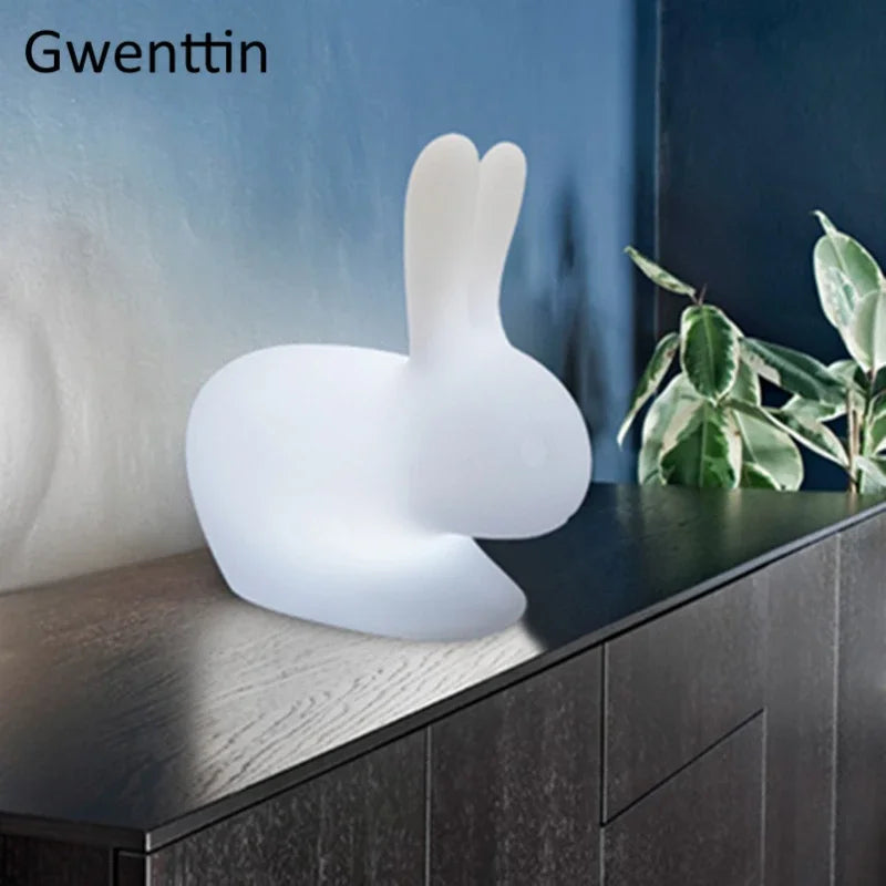 Axyaa RGB Small Rabbit Night Light with Remote Control for Kids' Bedroom