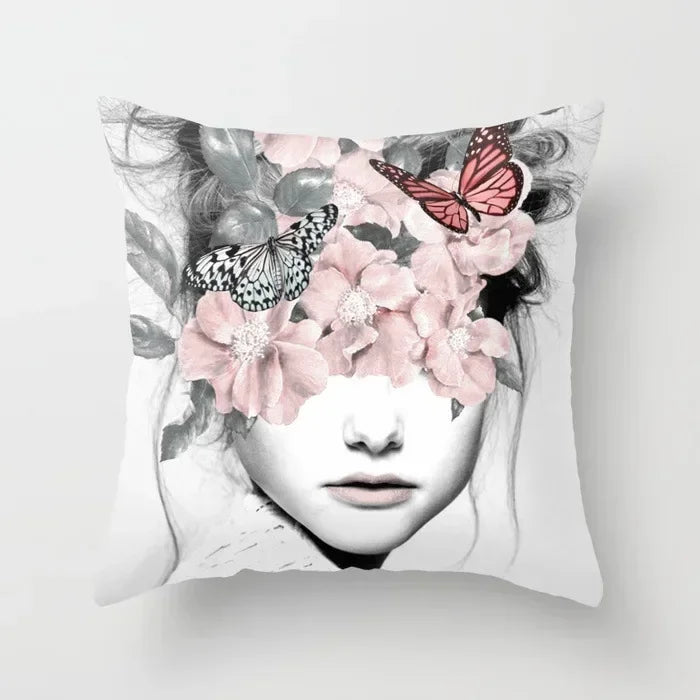 Rose Flora Pattern Pillow Case by Axyaa - Decorative Cushion Covers