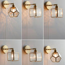 Axyaa Japanese Style LED Wall Light Clear Glass Pull Chain Switch Nordic Modern Decor