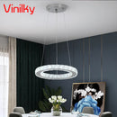 Axyaa K9 Crystal LED Ceiling Chandelier D30cm - Bedroom Aisle Stair Hanging Light