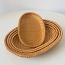 Axyaa Oval Bamboo Storage Basket - Hotel Quality Fruit Basket & Bun Holder
