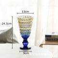Axyaa Transparent Glass Vase Desk Decoration Goblet Shape for Hydroponics and Flower Arrangement