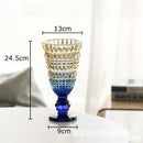 Axyaa Transparent Glass Vase Desk Decoration Goblet Shape for Hydroponics and Flower Arrangement