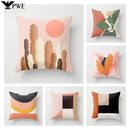 Axyaa Minimal Line Abstract Sun Pattern Plush Pillow Case