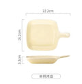 Axyaa Cream Love Plates Set of 4 - Ceramic Tableware for Dessert & Breakfast
