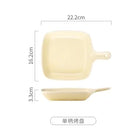 Axyaa Cream Love Plates Set of 4 - Ceramic Tableware for Dessert & Breakfast