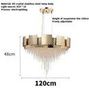 Axyaa Gold K9 Crystal Pendant Light for Bedroom Living Room Dining Kitchen