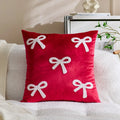 Velvet Bowknot Pillowcase Set for Cute Home Decoration by Axyaa
