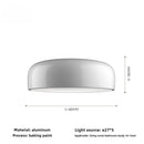 Axyaa Round Aluminum Ceiling Lamp for Bedroom Kitchen Living Room LED White Black