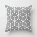 Axyaa Grey Family Pillowcase Square Cushion Cover for Home Office