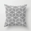 Axyaa Grey Family Pillowcase Square Office Cushion Cover