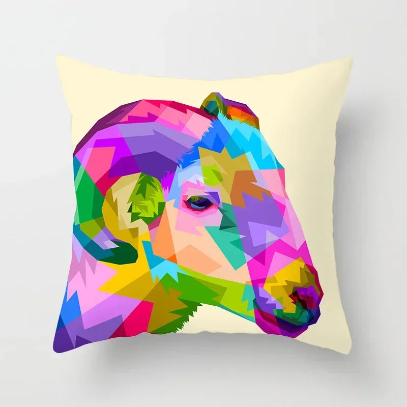 Axyaa Abstract Animal Pattern Pillowcase 45*45cm