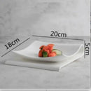 Axyaa Artistic Conception Ceramic Dessert Plate - White, Western Style
