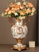 Axyaa European Retro Vase for Home Decor and Living Room Table Centerpiece