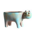 Axyaa Cat Ceramic Flower Pot for Indoor Succulents – Cute Animal Planter