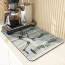 Axyaa Halloween Skeletons Drying Mat Absorbent Tableware Bathroom Kitchen Skeleton Hide Stain