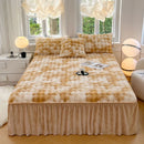 Axyaa Imitation Rabbit Velvet Fleece Bed Skirt - Winter Warm Mattress Cover