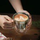 Axyaa Double Layer Christmas Star Wish Glass Mug with Lid
