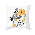 Axyaa Pink Blue Abstract Plants Floral Pillows Case - Modern Art Decor Sofa Couch