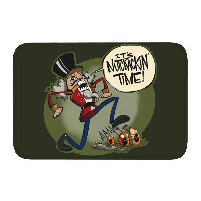 Axyaa Christmas Nutcracker Welcome Mat: Festive Home Decor Anti-Slip Carpet