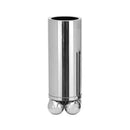Axyaa Silver Cylinder Vase | Geometric Sphere Flower Arrangement Holder